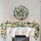 Pre-Lit 24 Inch Lighted Christmas Wreath for Front Door Decor with Silver White Christmas Ball Ornaments and Poinsettia Flowers,Battery Operated 30 LED Lights